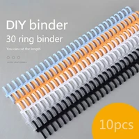 10pcs 30 hole loose leaf plastic binding ring spring spiral rings for 30 holes a4 a5 a6 paper notebook stationery office supplie