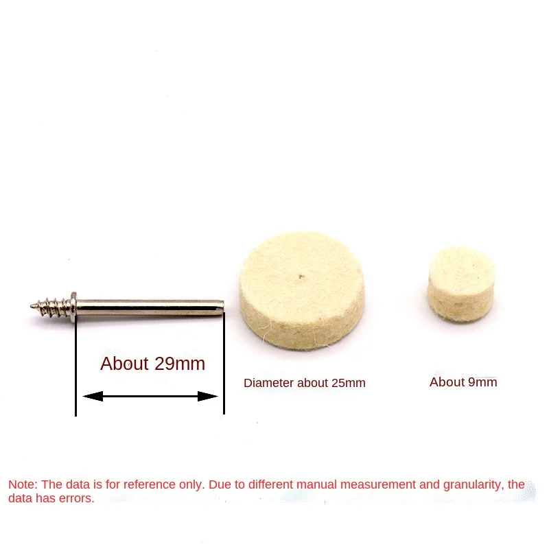 

50Pcs 13mm Wool Felt Buffing and Polishing Wheel Set 1/2" Inch Mandrel For Rotary Tools, Surface Finishing, Buffing