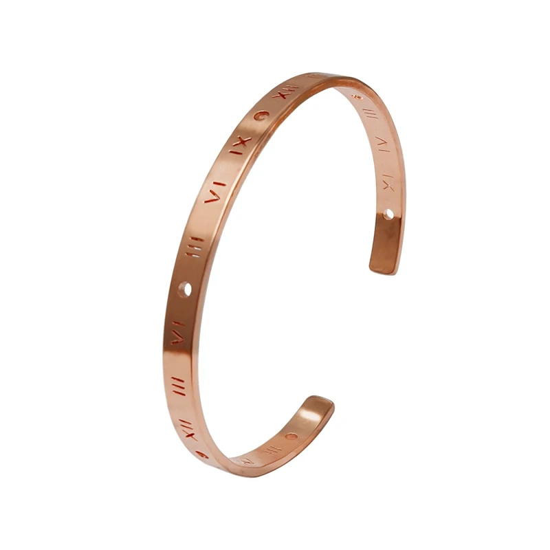 

New Brand Men's And Women's Stainless Steel European And American Hollow Roman Digital Bracelet Charm Bracelet Fashion Jewelry