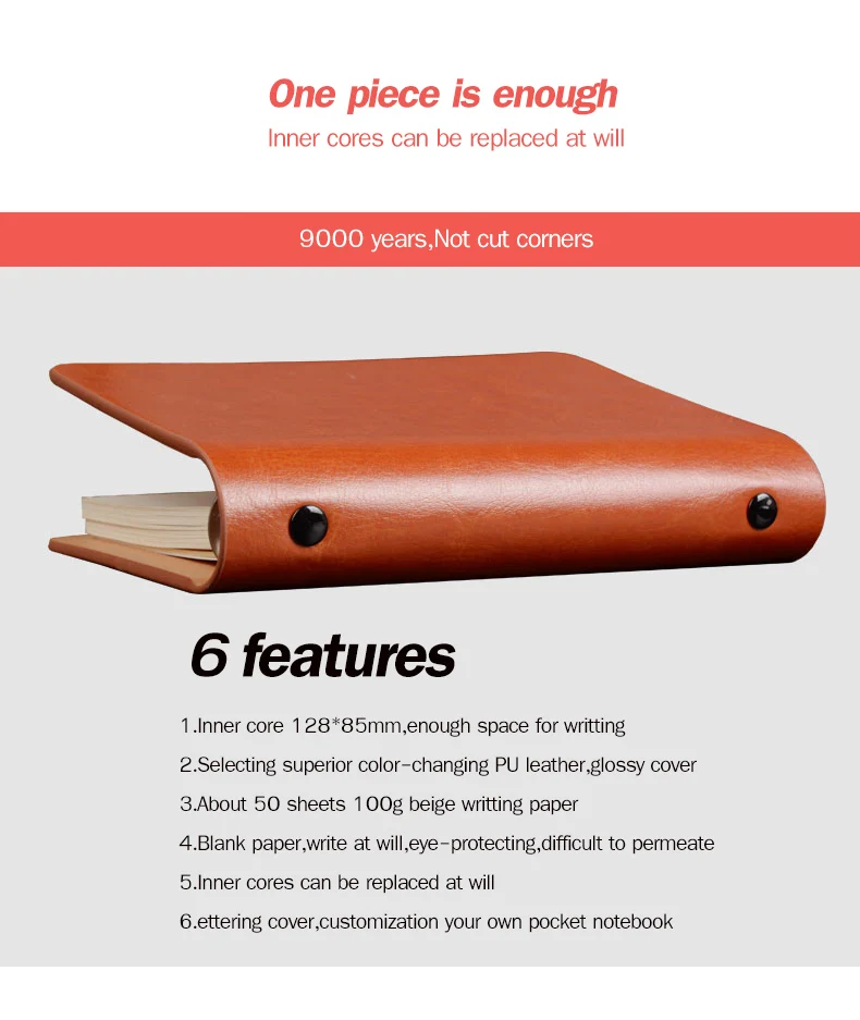 

A7 loose-leaf notebook diary stationery portable planner traveller organizer school office supply mini pocket notobook gift