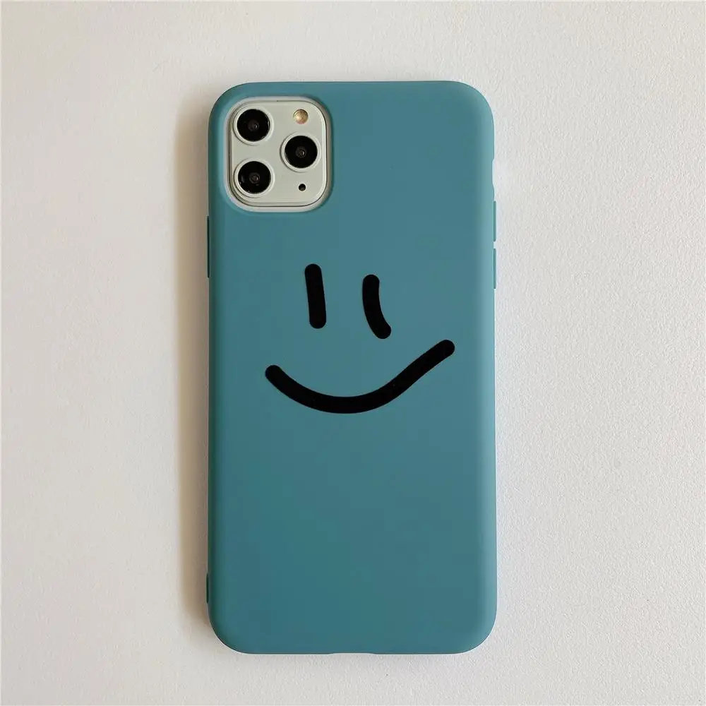 Funny Cartoon Black Line Art Smile Face Phone Case For iPhone XS 11 Pro MAX XR X 6 7 8 6S Plus 10 Soft Silicone Back Cover Coque |