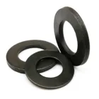 5102550100 шт., M1.6 M2 M2.5 M3 M3.5 M4 M5 M6 M8 M10 M12 M16 M20 M24, черная прокладка из стали 8,8, прокладка, кольцо, плоская шайба