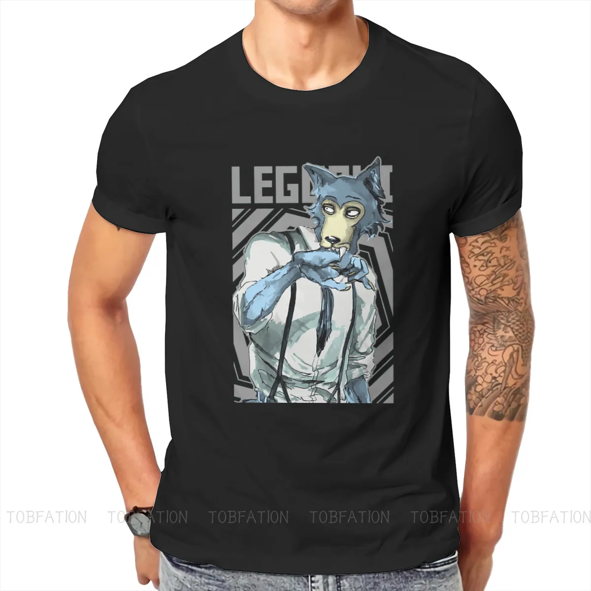 

Beastars Legoshi Wolf Haru Manga Anime TShirt for Men Funny Basic Leisure Sweatshirts T Shirt High Quality Trendy Loose