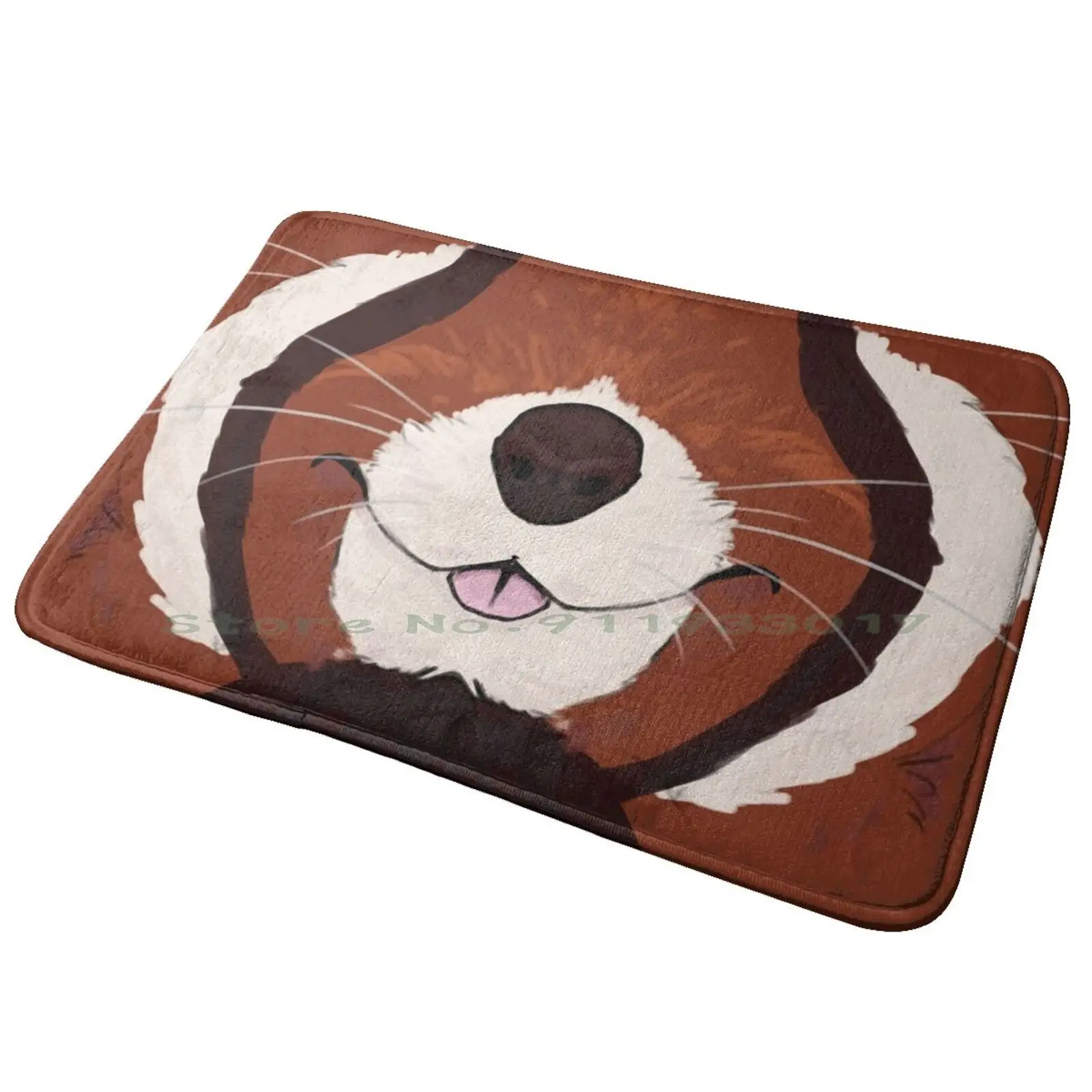 Коврик для входной двери с красной пандой Blep коврик ванной ретроволновой волной