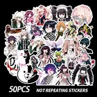 50 шт.компл. Danganronpa аниме стикеры s металлические наклейки Стикеры для ноутбука телефона автомобиля книги стола DIY Stiker Toy