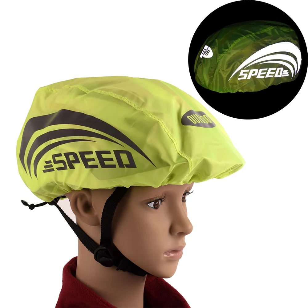 

Universal Outdoor Cycling Helmet Rain Cover with Reflective Strip adjusted tight rope Bicycle Riding Helmet Waterproof Cover