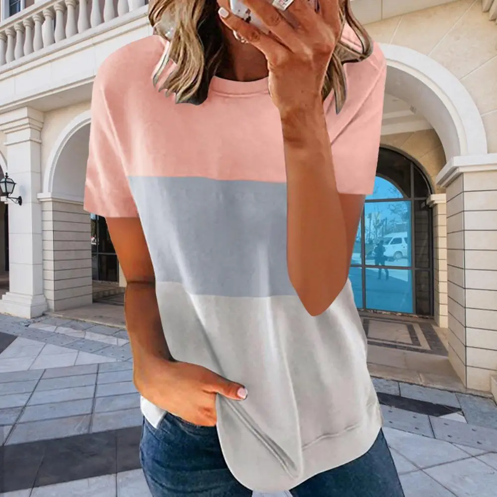 Футболка женская с принтом тай-дай модная свободная футболка в полоску коротким