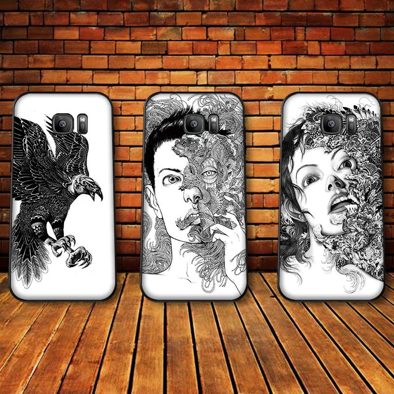 Чехлы для мобильных телефонов с абстрактными персонажами samsung M10 M20 M30 S6 S7 Edge S10 S9 S8