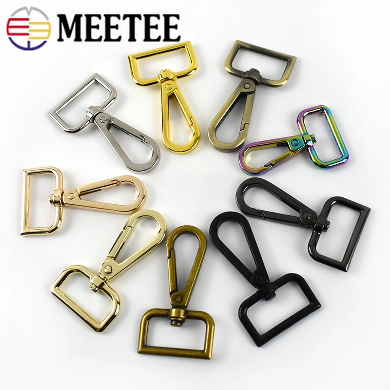 Meetee 2/5/10Pcs 25mm Bag Strap Buckles Metal Carabiner Clasps Lobster Dog Collar Key Belt Swivel Clip Snap Hook DIY Accessories | Дом и сад