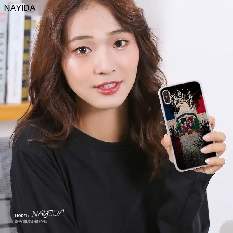 Мягкий чехол TPU для Samsung Galaxy S21 S11 S20 S10 S9 S8 Plus S22 S10lite E Ultra с флагом Доминиканской Республики.