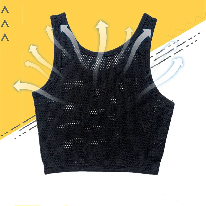 

Mesh Chest Binder Tomboy Trans Les Short Shaper Corset Women's Intimates Underwear Cosplay Vest Tank Tops Lesbian Undershirt