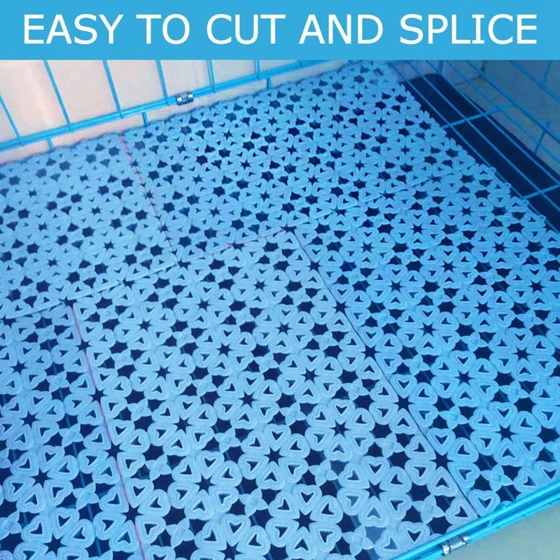 

Rabbit Cage Mat Floor Plastic Mats Feet Pads for Pet Cats Dogs Bunny Hamster Rat Chinchilla Guinea Pig (8 Pack)