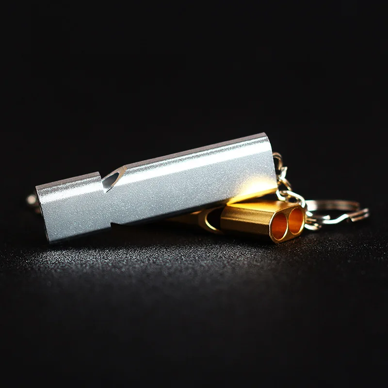 Свисток для выживания из алюминиевого сплава с двойной трубкой спасательное