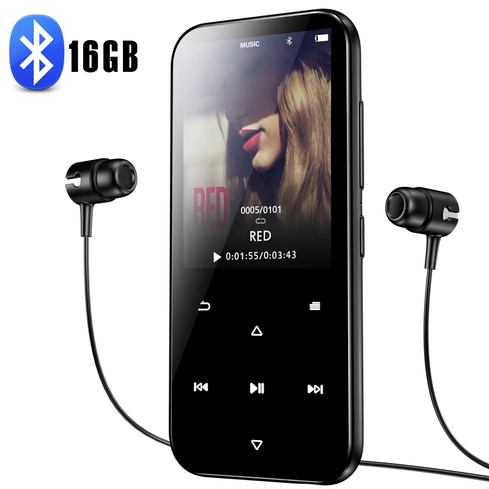 Сенсорный ключ HiFi MP3 плеер с Bluetooth FM радио музыкальный динамиком Высокое