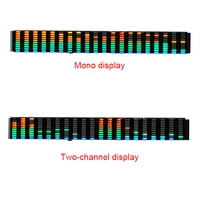 led display music spectrum screen connected to power amplifier 20 segments 10 levels rhythm light meter clock