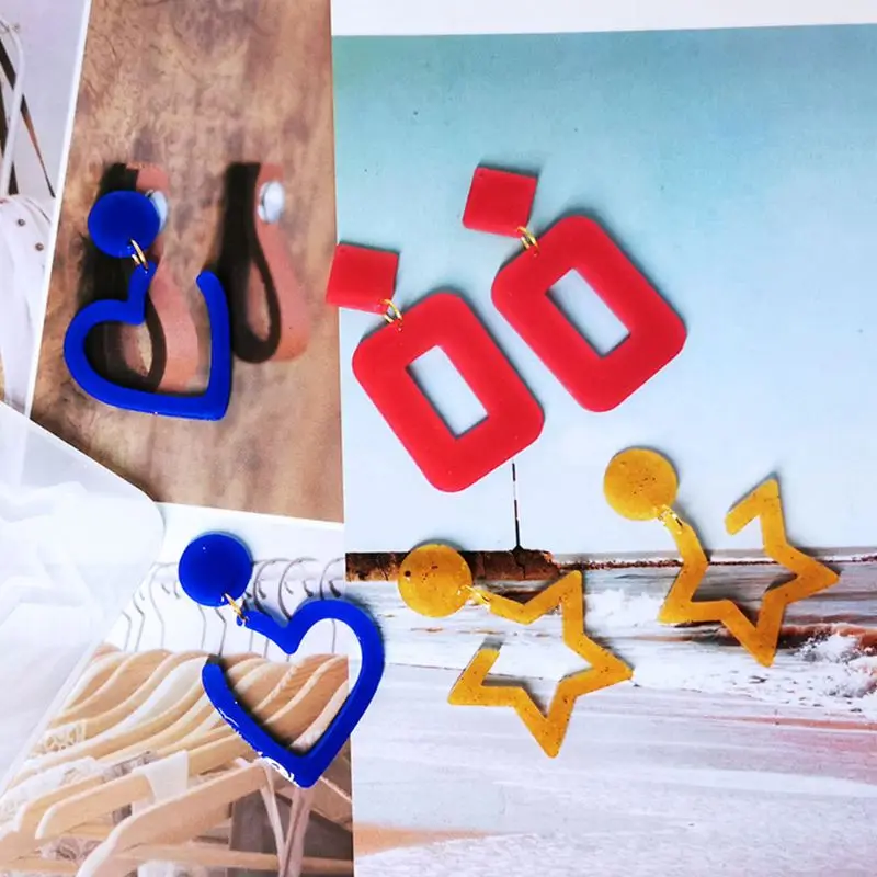 

95AB 1 комплект, серьги-подвески с искусственными кристаллами, силиконовая форма