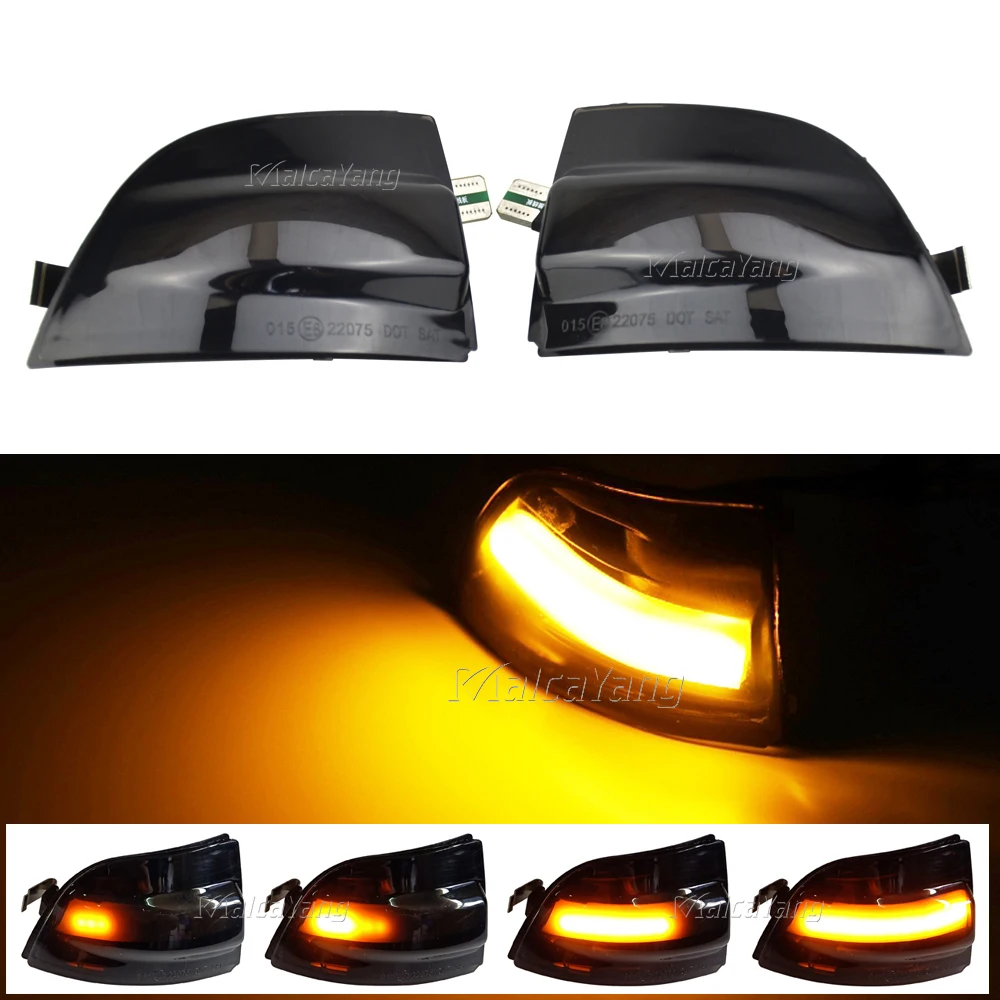 

LED Turn Signal Light Dynamic Side Wing Rearview Mirror Sequential Blinker For Ford Focus 2 C-MAX 2003 2004 2005 2006 2007