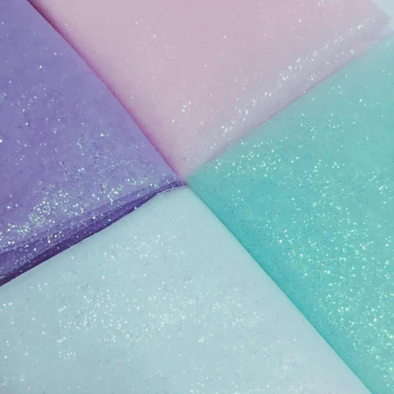 Блестящая многоцветная ткань тюль сетка из органзы для сада свадьбы вечеринки