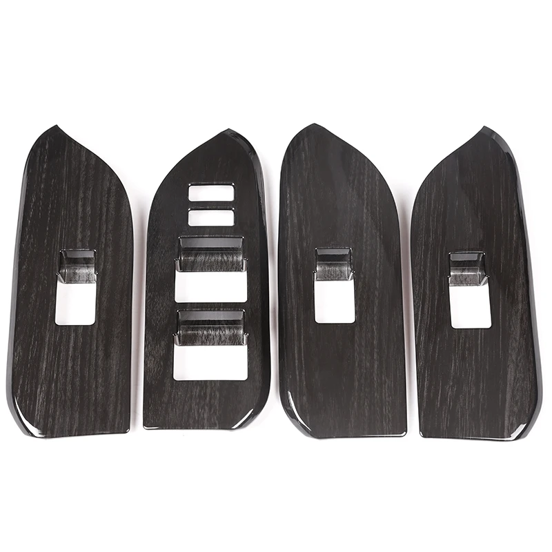 

for Left Hand Drive Black Wood Grain ABS for Land Cruiser Prado FJ150 150 2014-2018 Car Window Lift Button Frame Trim