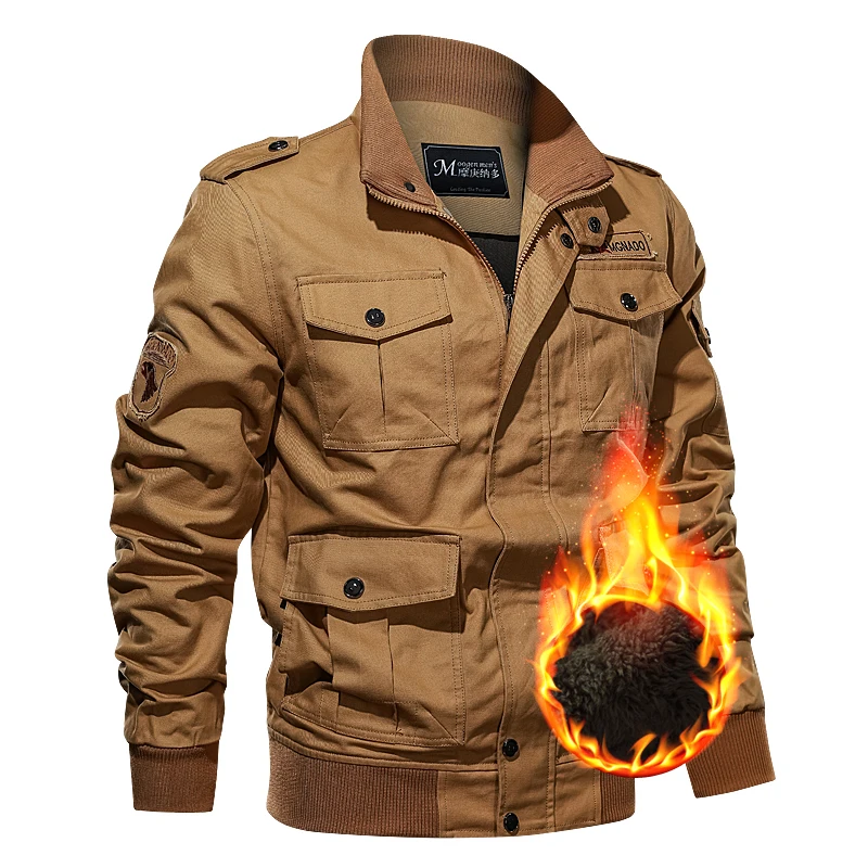 Мужская ветровка пилот армейская летная куртка карго размера плюс 6XL 2020|Мужские