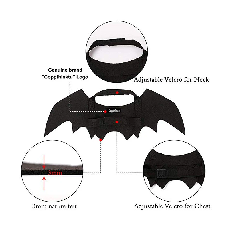 Хэллоуин товары для домашних животных собаки крылья летучей мыши Одежда