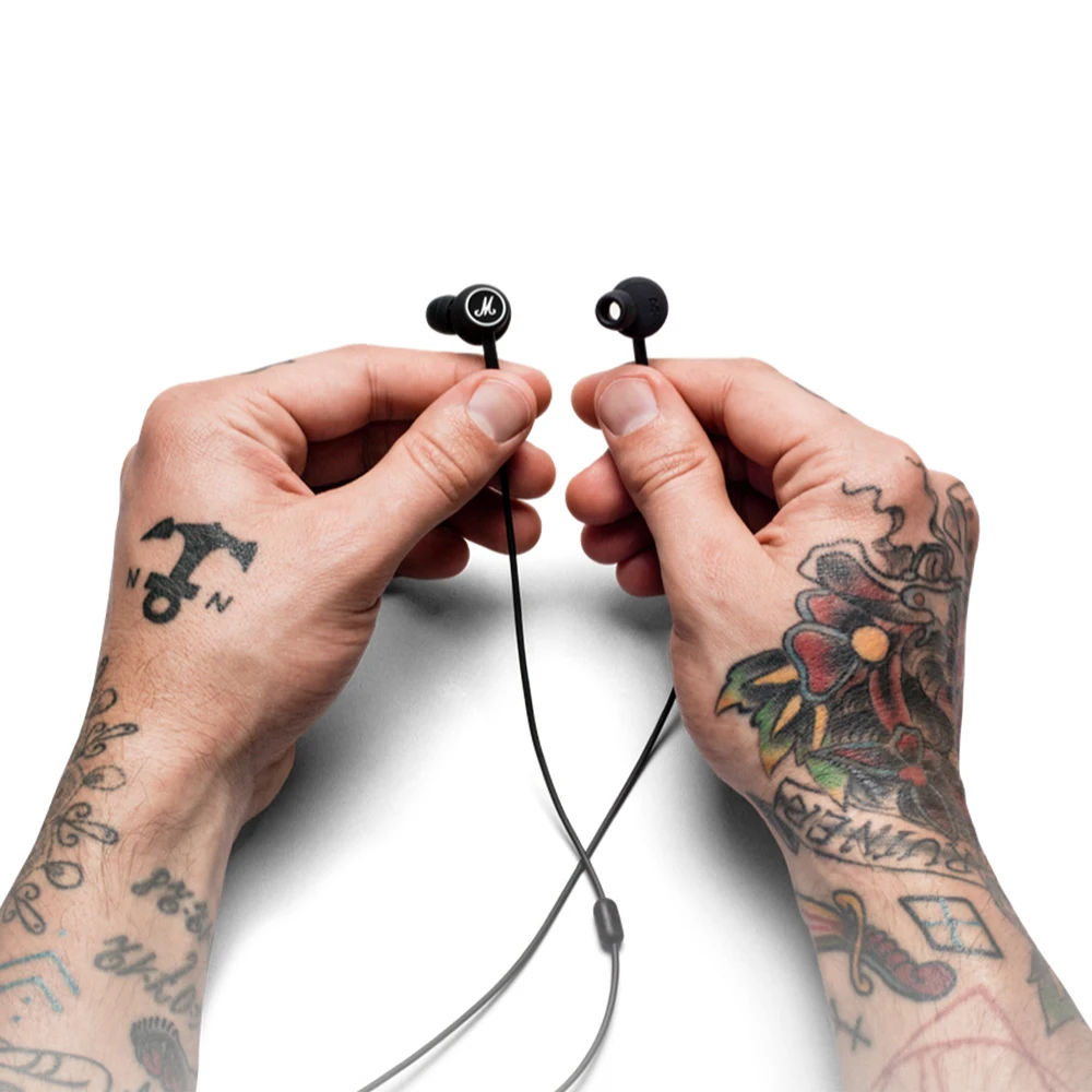 Наушники MARSHALL MODE, оригинальные наушники-вкладыши, Hi-Fi наушники Rock, сабвуфер, 3,5 мм, проводное управление, эргономичные Проводные черные наушники