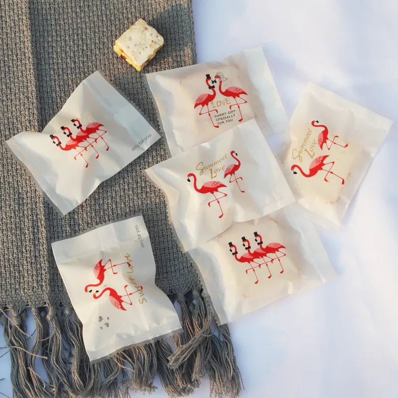 25 шт. пластиковые пакеты для печенья с фламинго|Подарочные сумки и упаковка| |