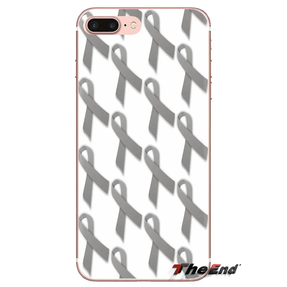 Бабочка рака головного мозга в форме сердца Прозрачный мягкий чехол сумка для