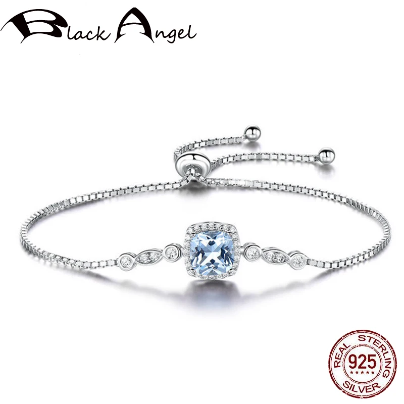 Создан нано-сапфир Аквамарин браслеты из нержавеющей стали для женщин