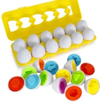 matching egg set toddler toys educational color shapes fine motor skills learning toy girl toys easter eggs gift