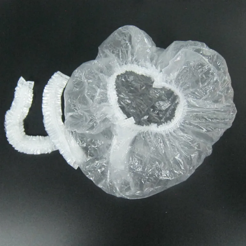 100 шт. одноразовые пластиковые шапочки для душа женские и мужские