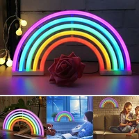 for kids room decoration lamps colorful rainbow neon sign led night light wall lamp festival party