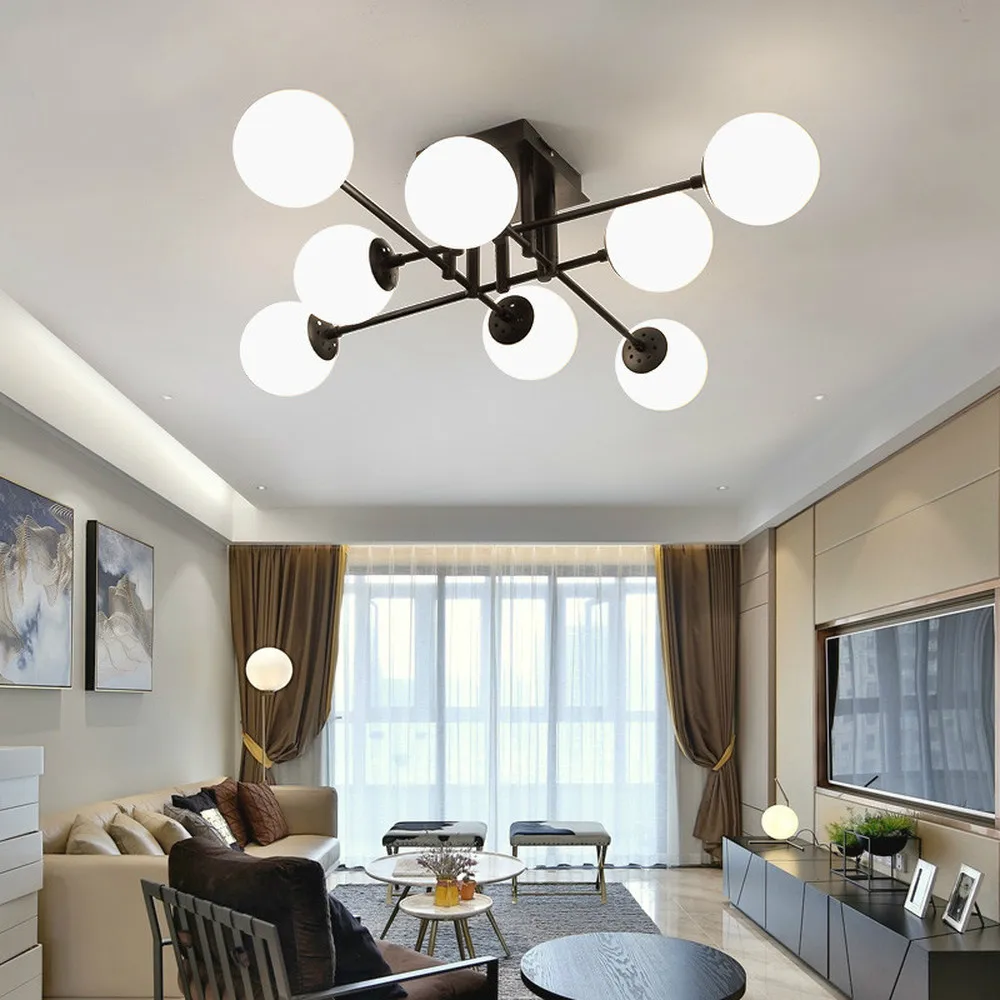 

Простая Современная креативная индивидуальная прямоугольная лампа в скандинавском стиле для дома, столовой, гостиной, потолочный светильн...