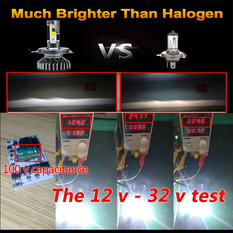 BAISHIDE 24V светодиодный лампада H4 H7 автомобилей головной светильник 8000LM 4300 К 6000 8000