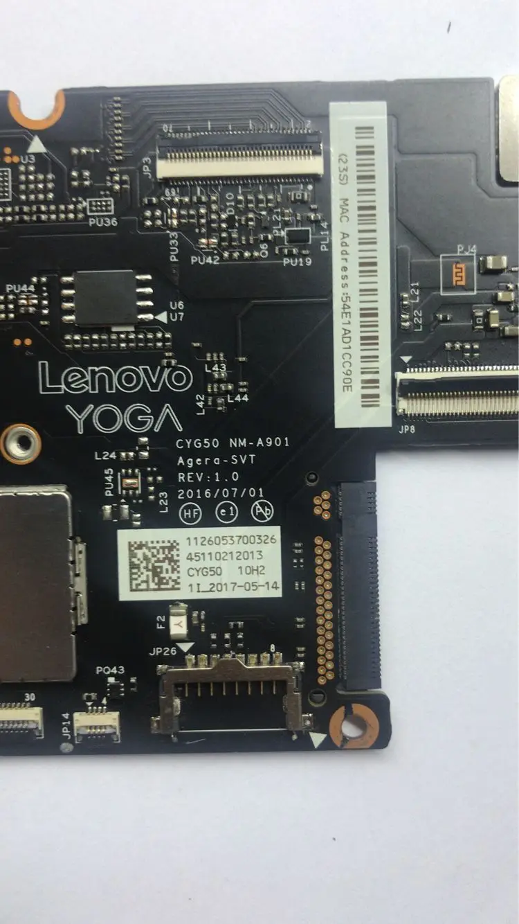 

KEFUCYG50 NM-A901 For Lenovo YOGA 910-13IKB YOGA 910 Laptop Motherboard I7-7500U CPU 16GB RAM 100% Test Work Free Mail