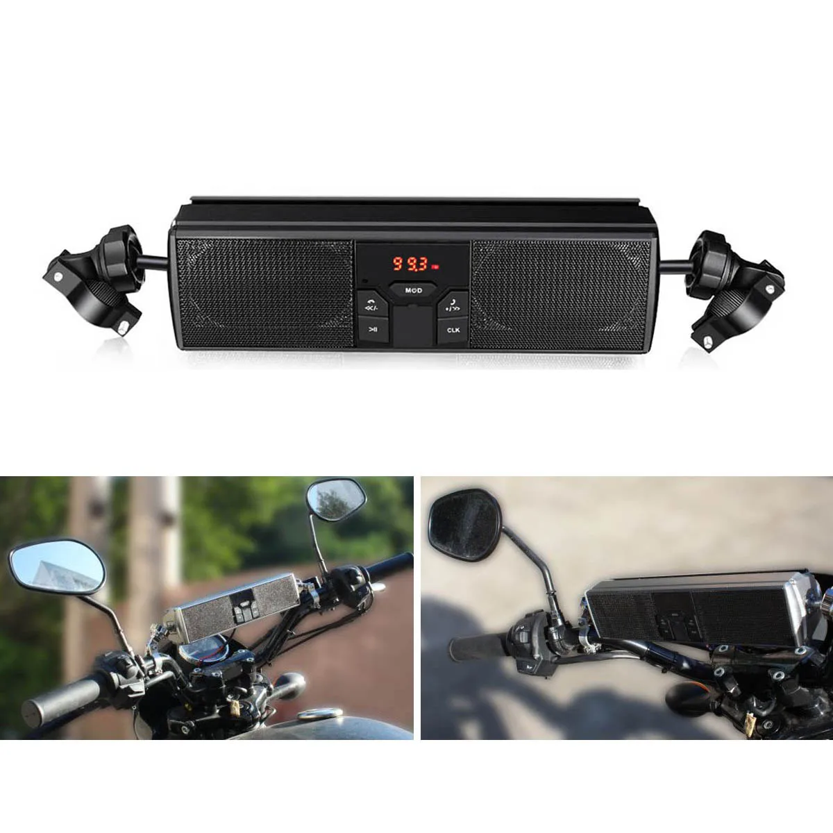 

Водонепроницаемая Bluetooth-аудиосистема для мотоцикла со светодиодным дисплеем, приложение для управления MP3, FM-радио, стереоколонки, аксессуа...