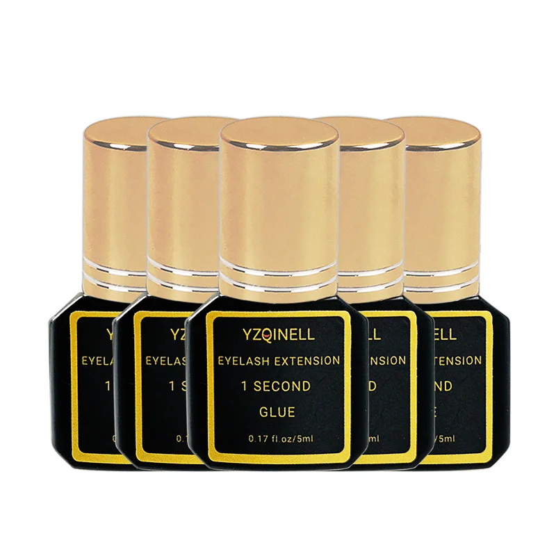 5pcs Eyelash Extension Glue Whole Sale Glue Individual Strong Adhesive 1s/2s Fast Drying Eyelash Extensions Glue 5ml/Bottle