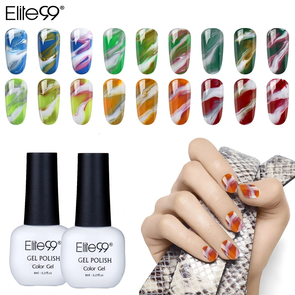 Гель лак для ногтей со сменными мраморными эффектами|Гель ногтей| |