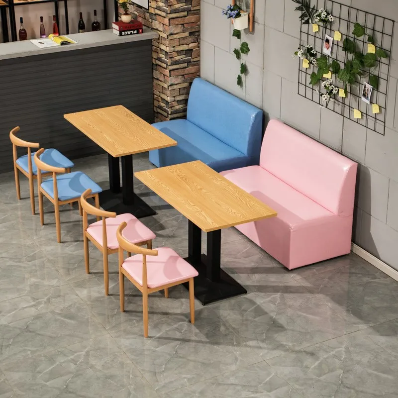

Croissant chair fast dining table and chair combination net red milk tea shop restaurant snack dessert noodle restaurant restaur