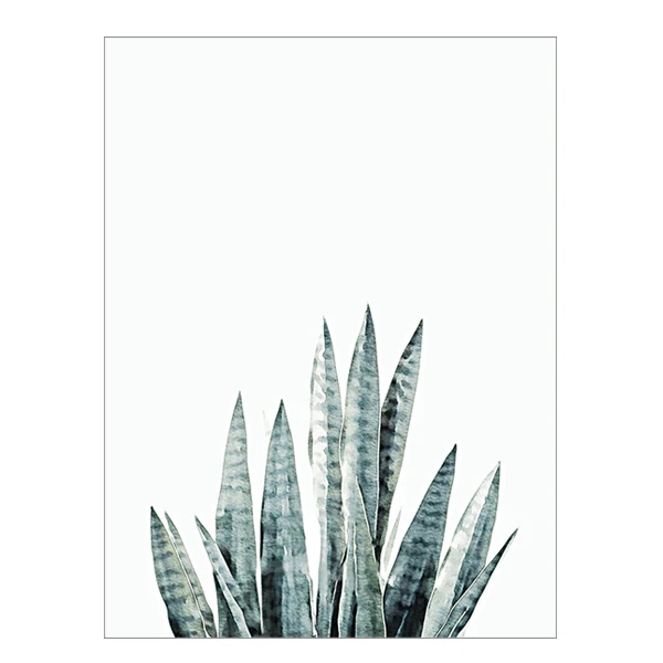 Акварельный Зеленый пейзаж кактус плакаты суккулент скандинавский стиль сад