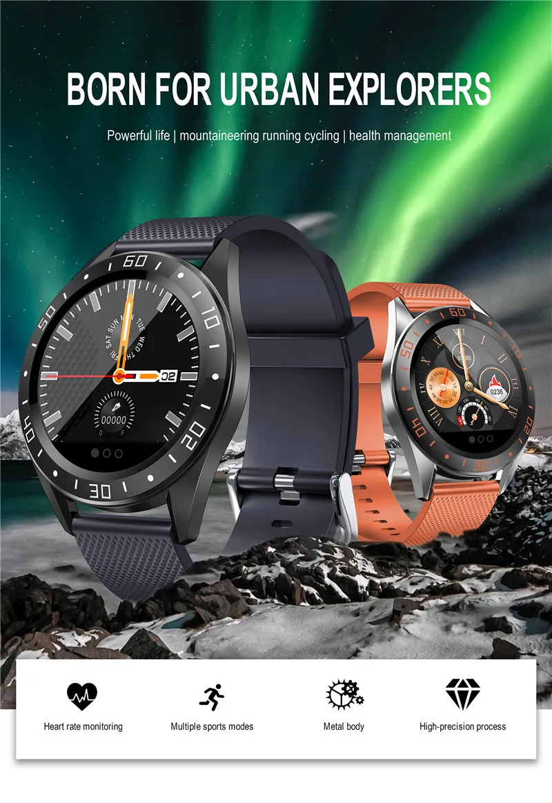 ESEED GT105 Смарт-часы для мужчин IP67 Водонепроницаемый 4 UI лицо 1,2 дюймов сердечный ритм кровяное давление вызов сообщение напоминание умные часы