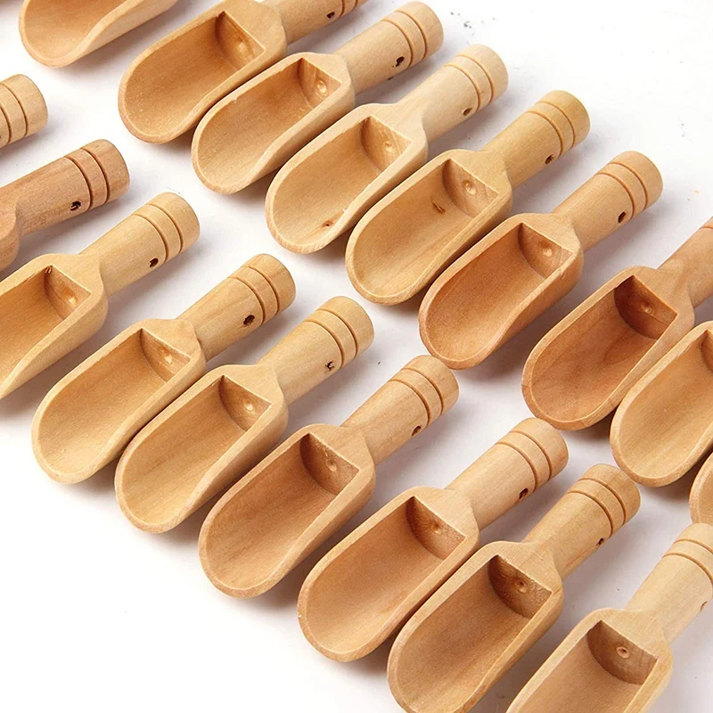 CSS 20 шт. мини деревянная ложка для соли леденцов порошковая стирки набор детская