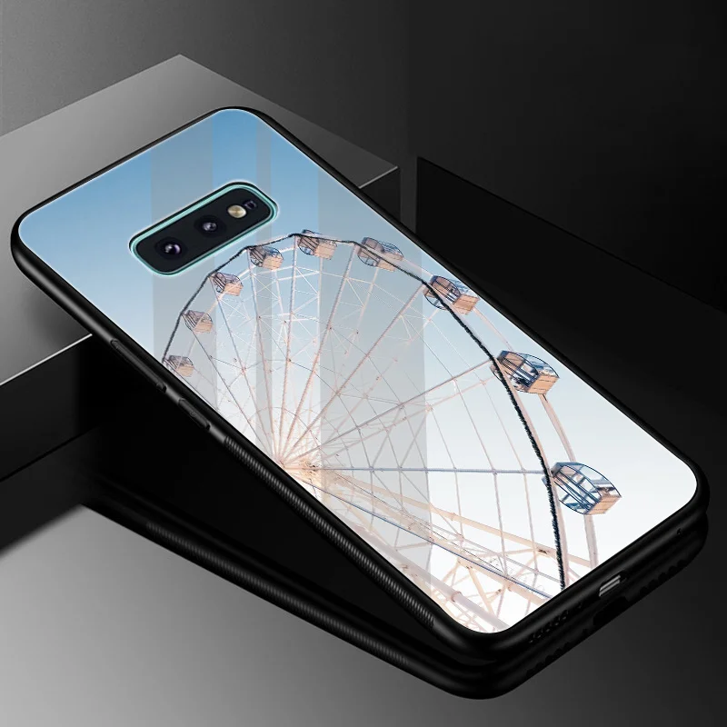 Колесо обозрения закаленное Стекло Чехол Зеркало для samsung Galaxy A10 A20 A30 A40 A50 A60 A70 S7