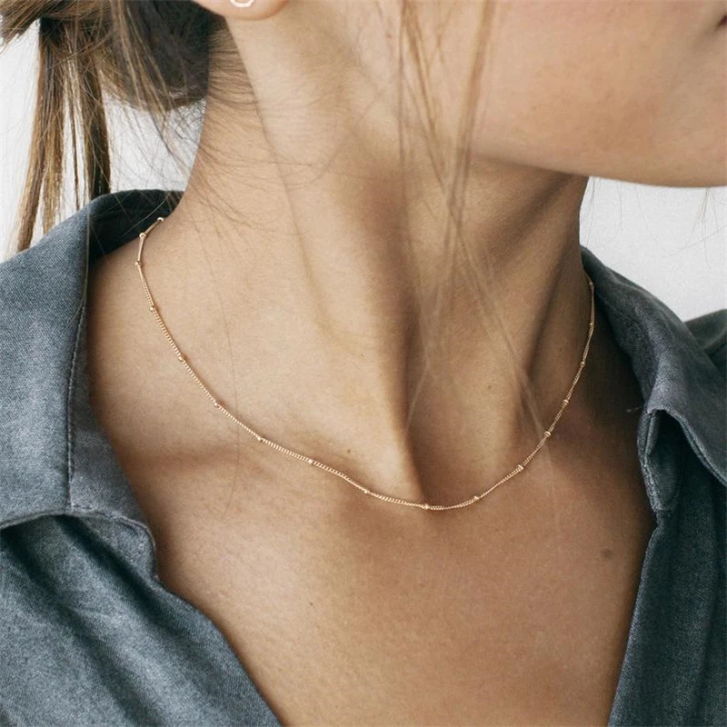 New Bohemia Moon Star Vintage Multilayer Crystal Pendant Necklace Fashion Gold Color Chain Boho Simple Choker Necklaces Jewelry