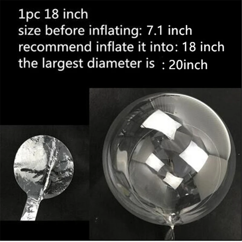 18 inch balloon Мигающий светодиодный Bobo воздушный шар с барабанные палочки гелия прозрачный клипсы для воздушных шаров, украшения для свадьбы дня рождения с 3-я ступенями частоты светодиодный светильник шар - Цвет: 18 inch balloon