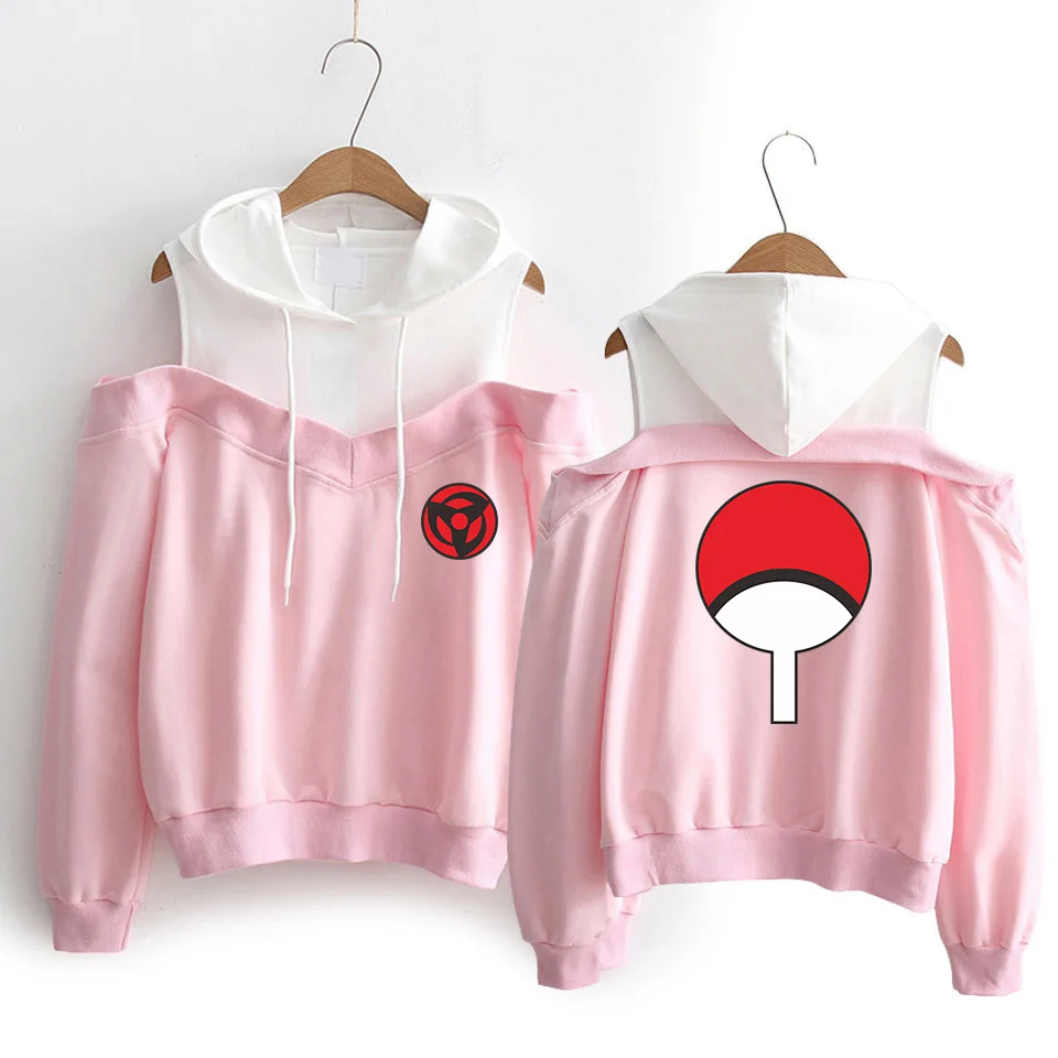 

Y2K Sasuke/Kakashi women streetwear Hoodies Off-Shoulder Sweatshirt Clothing Fashion Sexy Casual ladies Hoodie girls sweatshirt