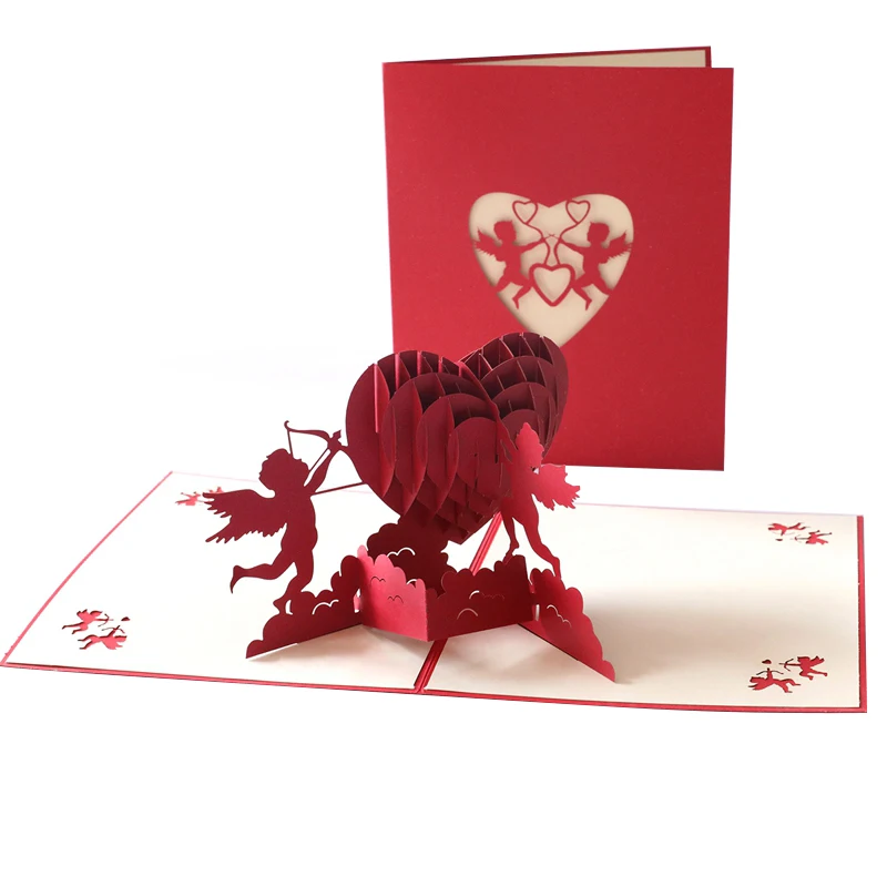 3D свадебные приглашения всплывающие поздравительные открытки на день рождения