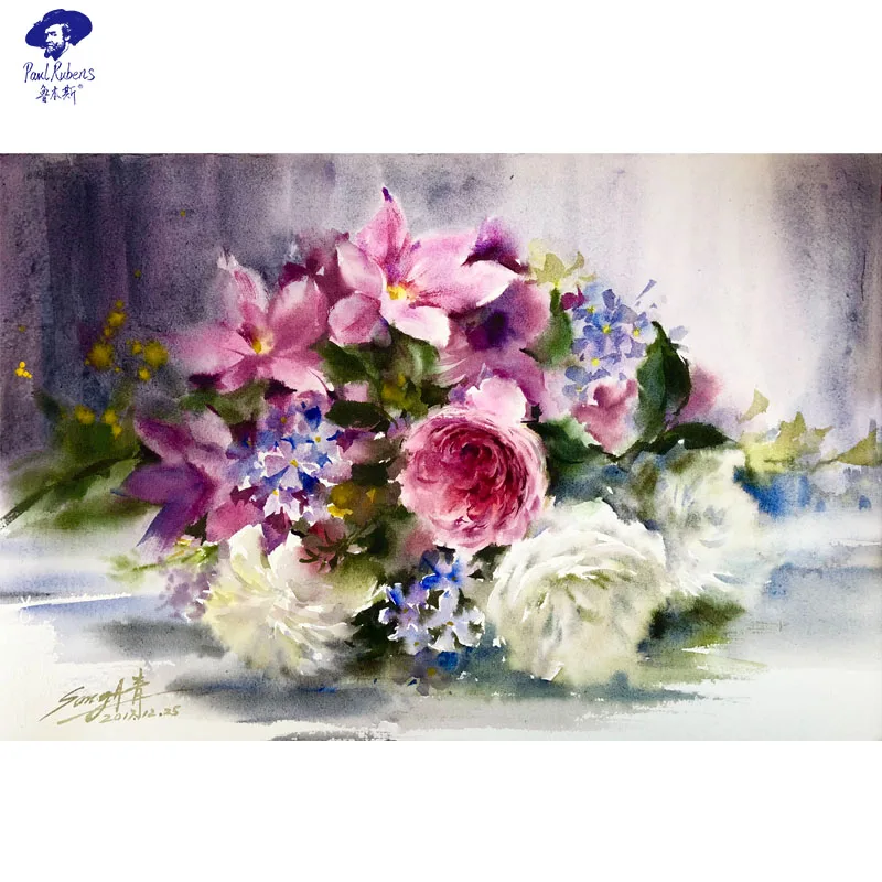 Профессиональный набор акварельных цветов для рисования 24 цвета | Канцтовары