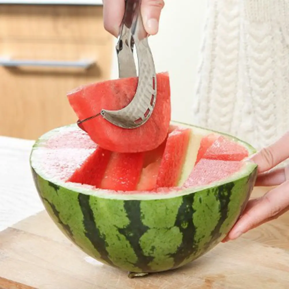 

1pcs Stainless Steel Watermelon Slicer Cutter Knife Corer Fruit Vegetable Tools Kitchen Accessories Gadgets Watermelon Spoons