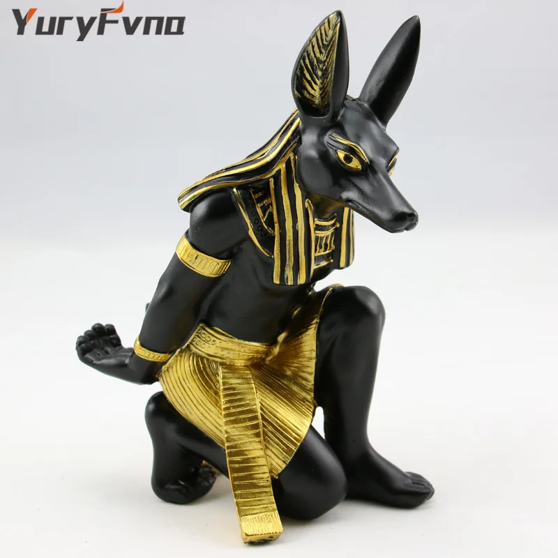YuryFvna винный шкаф держатель стенд смолы Египет Anubis Бог древний Египетский божество домашний бар офис настольные украшения подарок